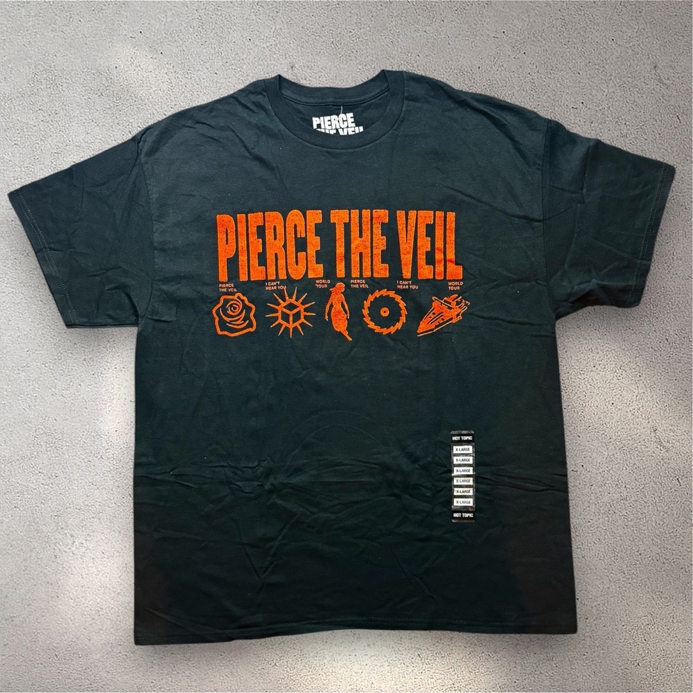 Pierce The Veil PTV SMO Era Symbols World Tour Black T-Shirt Mens XL Hot Topic